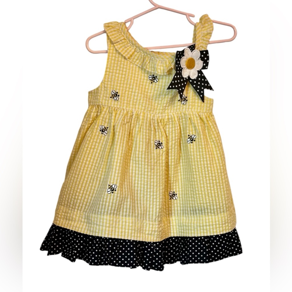 Rare Editions 
Baby Girls Bumble Bee Seersucker Dress